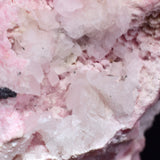 7.7cms RHODOCHROSITE PAGODA CALCITE CRYSTALS JORDANITE (?) GALENA PERU RB719