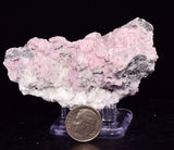 7.2cms RHODOCHROSITE CALCITE CRYSTALS JORDANITE (?) GALENA PERU RB723
