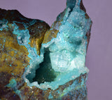 15cms DRUZY CHRYSOCOLLA SELENITE PERU COPPER 2000 DISCOVERY DB168