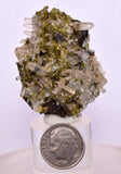 15 PIECES EPIDOTE QUARTZ CRYSTALS PERU CLUSTER COLLECTOR GREEN COLOR MINERAL CB235