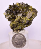 15 PIECES EPIDOTE QUARTZ CRYSTALS PERU CLUSTER COLLECTOR GREEN COLOR MINERAL CB235