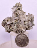 15 PIECES EPIDOTE QUARTZ CRYSTALS PERU CLUSTER COLLECTOR GREEN COLOR MINERAL CB235
