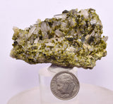 15 PIECES EPIDOTE QUARTZ CRYSTALS PERU CLUSTER COLLECTOR GREEN COLOR MINERAL CB235