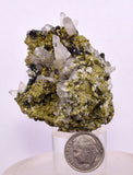 15 PIECES EPIDOTE QUARTZ CRYSTALS PERU CLUSTER COLLECTOR GREEN COLOR MINERAL CB235