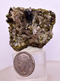 15 PIECES EPIDOTE QUARTZ CRYSTALS PERU CLUSTER COLLECTOR GREEN COLOR MINERAL CB235