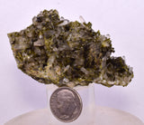 15 PIECES EPIDOTE QUARTZ CRYSTALS PERU CLUSTER COLLECTOR GREEN COLOR MINERAL CB235