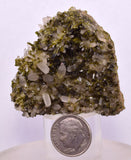 15 PIECES EPIDOTE QUARTZ CRYSTALS PERU CLUSTER COLLECTOR GREEN COLOR MINERAL CB235