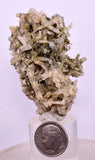 15 PIECES EPIDOTE QUARTZ CRYSTALS PERU CLUSTER COLLECTOR GREEN COLOR MINERAL CB235