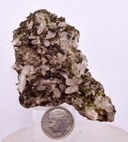 15 PIECES EPIDOTE QUARTZ CRYSTALS PERU CLUSTER COLLECTOR GREEN COLOR MINERAL CB235