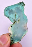 16.5grs GEM SILICA CHRYSOCOLLA CHALCEDONY SCENIC ROUGH SLAB NEW FIND PERU SB210