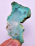 16.5grs GEM SILICA CHRYSOCOLLA CHALCEDONY SCENIC ROUGH SLAB NEW FIND PERU SB210