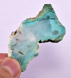 16.5grs GEM SILICA CHRYSOCOLLA CHALCEDONY SCENIC ROUGH SLAB NEW FIND PERU SB210