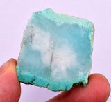 14.9grs GEM SILICA CHRYSOCOLLA CHALCEDONY SCENIC ROUGH SLAB NEW FIND PERU SB211