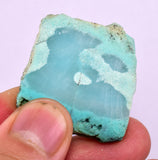 14.9grs GEM SILICA CHRYSOCOLLA CHALCEDONY SCENIC ROUGH SLAB NEW FIND PERU SB211