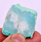 14.9grs GEM SILICA CHRYSOCOLLA CHALCEDONY SCENIC ROUGH SLAB NEW FIND PERU SB211
