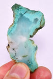 16.5grs GEM SILICA CHRYSOCOLLA CHALCEDONY SCENIC ROUGH SLAB NEW FIND PERU SB210