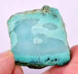 14.9grs GEM SILICA CHRYSOCOLLA CHALCEDONY SCENIC ROUGH SLAB NEW FIND PERU SB211