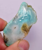 13.7grs GEM SILICA CHRYSOCOLLA CHALCEDONY SCENIC ROUGH SLAB NEW FIND PERU SB212