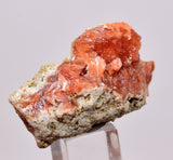 3.3 cms RED ORANGE ZEOLITE STILBITE LAUMONTITE CALCITE CRYSTALS PERU FB97