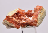 3.7 cms RED ORANGE ZEOLITE STILBITE LAUMONTITE CALCITE CRYSTALS PERU FB98