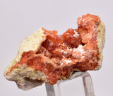 3.7 cms RED ORANGE ZEOLITE STILBITE LAUMONTITE CALCITE CRYSTALS PERU FB98