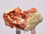 3.7 cms RED ORANGE ZEOLITE STILBITE LAUMONTITE CALCITE CRYSTALS PERU FB98