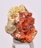 2.5 cms RED ORANGE ZEOLITE STILBITE LAUMONTITE CALCITE CRYSTALS PERU FB102