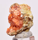 2.5 cms RED ORANGE ZEOLITE STILBITE LAUMONTITE CALCITE CRYSTALS PERU FB102