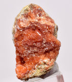 2.5 cms RED ORANGE ZEOLITE STILBITE LAUMONTITE CALCITE CRYSTALS PERU FB102