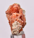 3.2 cms RED ORANGE ZEOLITE STILBITE LAUMONTITE CALCITE CRYSTALS PERU FB103