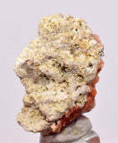 3.2 cms RED ORANGE ZEOLITE STILBITE LAUMONTITE CALCITE CRYSTALS PERU FB103