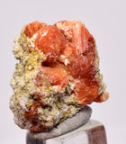 2.1 cms RED ORANGE ZEOLITE STILBITE LAUMONTITE CALCITE CRYSTALS PERU FB104