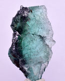 4.6cms GREEN FLUORITE SLAB BOULANGERITE CRYSTALS PERU MILPO PERU KB171