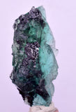 4.6cms GREEN FLUORITE SLAB BOULANGERITE CRYSTALS PERU MILPO PERU KB171