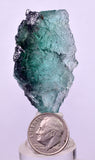 4.6cms GREEN FLUORITE SLAB BOULANGERITE CRYSTALS PERU MILPO PERU KB171