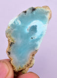 15.2Grs GEM SILICA CHRYSOCOLLA CHALCEDONY SCENIC ROUGH SLAB NEW FIND PERU SB216