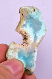 16Grs GEM SILICA CHRYSOCOLLA CHALCEDONY SCENIC ROUGH SLAB NEW FIND PERU SB217
