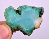 6.5Grs GEM SILICA CHRYSOCOLLA CHALCEDONY SCENIC ROUGH SLAB NEW FIND PERU SB219
