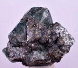 4.8cms FLUORITE  PYRITE  BOULANGERITE NEEDLES QUARTZ MILPO PERU KB174
