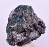 4.8cms FLUORITE  PYRITE  BOULANGERITE NEEDLES QUARTZ MILPO PERU KB174