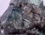 4.8cms FLUORITE  PYRITE  BOULANGERITE NEEDLES QUARTZ MILPO PERU KB174