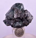 4.8cms FLUORITE  PYRITE  BOULANGERITE NEEDLES QUARTZ MILPO PERU KB174