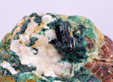 5.5cms GEM ATACAMITE CALCITE MALACHITE CRYSTAL LILY MINE PERU  AB304