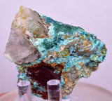 5.2cms GEM ATACAMITE CALCITE MALACHITE CRYSTAL LILY MINE PERU  AB305