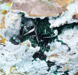 5.2cms GEM ATACAMITE CALCITE MALACHITE CRYSTAL LILY MINE PERU  AB305