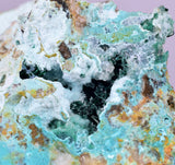 5.2cms GEM ATACAMITE CALCITE MALACHITE CRYSTAL LILY MINE PERU  AB305