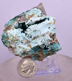 5.2cms GEM ATACAMITE CALCITE MALACHITE CRYSTAL LILY MINE PERU  AB305