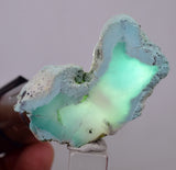 14.3Grs GEM SILICA CHRYSOCOLLA CHALCEDONY SCENIC ROUGH SLAB NEW FIND PERU SB223