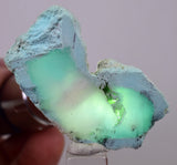 14.3Grs GEM SILICA CHRYSOCOLLA CHALCEDONY SCENIC ROUGH SLAB NEW FIND PERU SB223