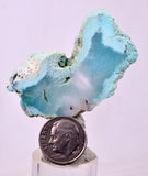 14.3Grs GEM SILICA CHRYSOCOLLA CHALCEDONY SCENIC ROUGH SLAB NEW FIND PERU SB223
